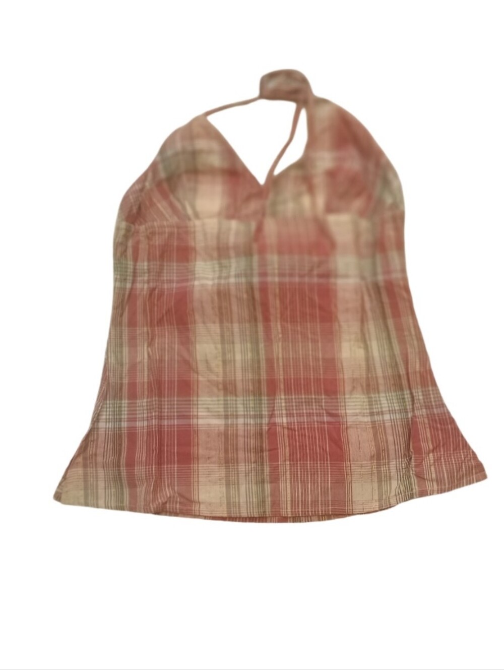 Passport Pink Plaid Halter Camisole